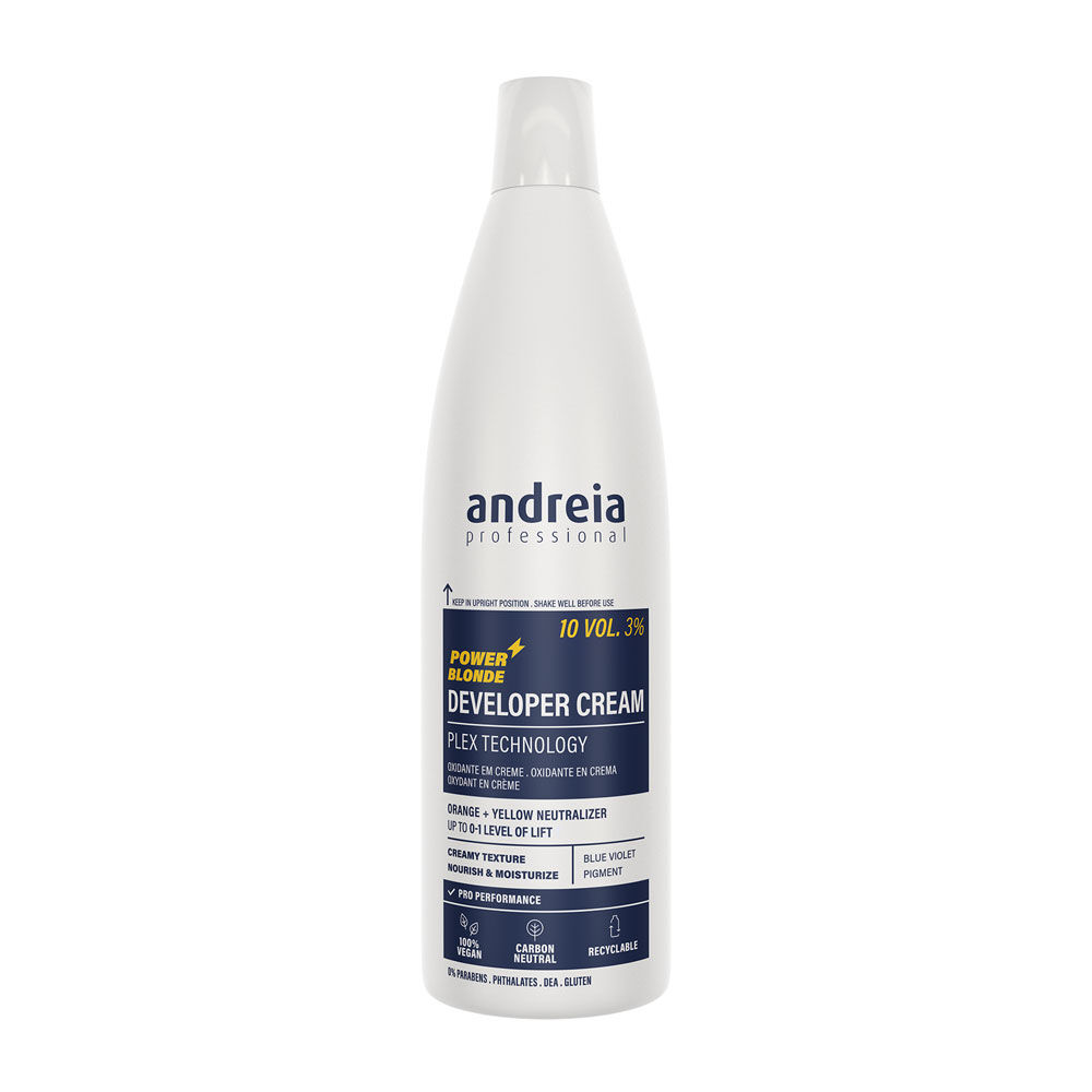 Andreia Professional Developer Cream Power Blonde - Vegan Hydrogen Peroxide 10V 3% 1L Andreia Professional Developer Cream Power Blonde - Vegan Hydrogen Peroxide 10V 3% 1L