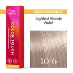 Wella Professionals Color Touch Coloration demi-permanente 10/6 Blond Tr&egrave;s Tr&egrave;s Clair Violine 60ml