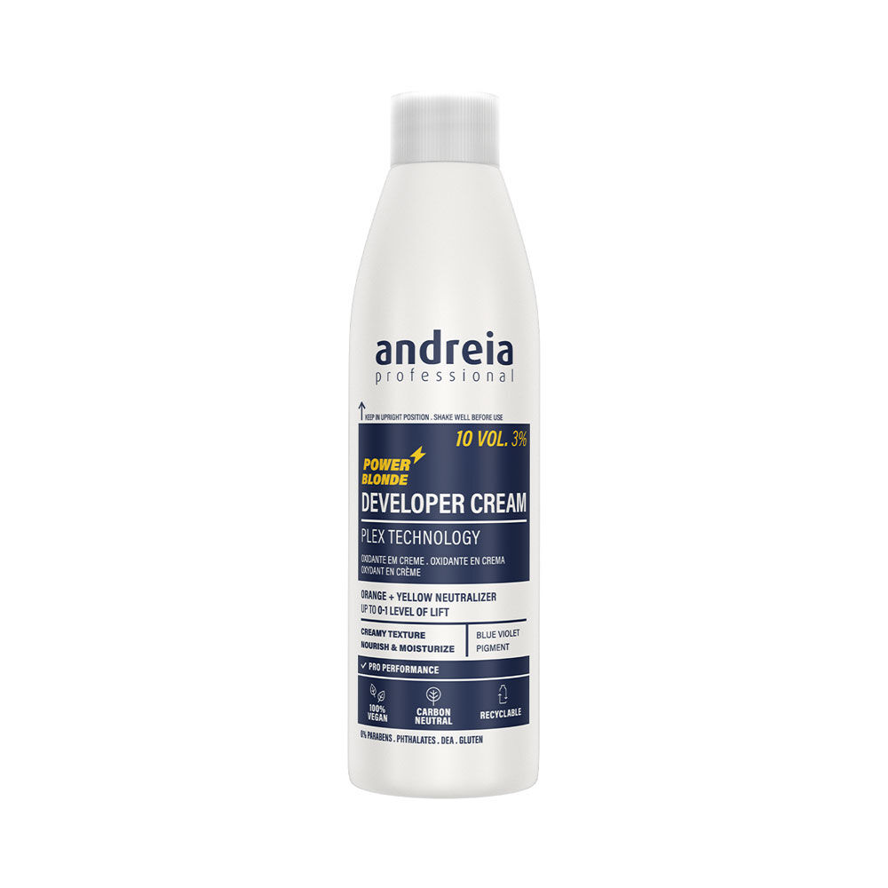 Andreia Professional Developer Cream Power Blonde - Vegan Waterstofperoxide 10V 3% 200ml Andreia Professional Developer Cream Power Blonde - Vegan Waterstofperoxide 10V 3% 200ml