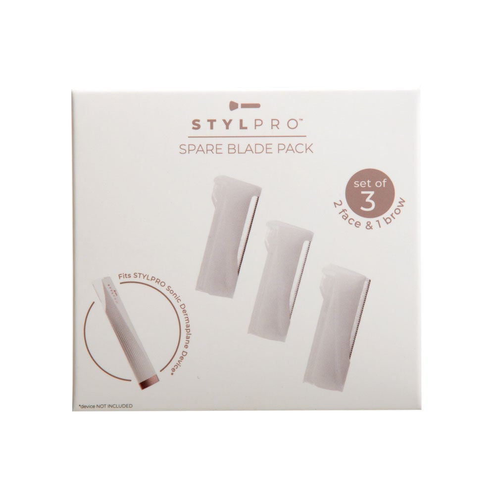 Stylpro ames de Rechange Dermaplane Sonique 2-en-1 avec Lumière lot de 3 Stylpro ames de Rechange Dermaplane Sonique 2-en-1 avec Lumière lot de 3
