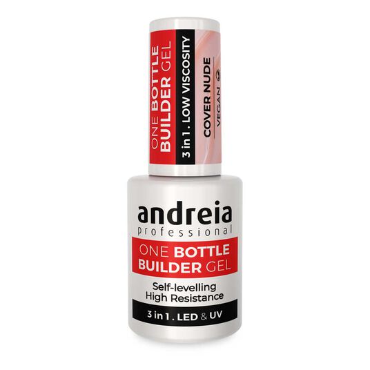 Andreia Professional One Bottle Builder Gel 3 In 1 - Gel de Construction 3 en 1 Faible Viscosit&eacute; - Nude couvrant 14ml