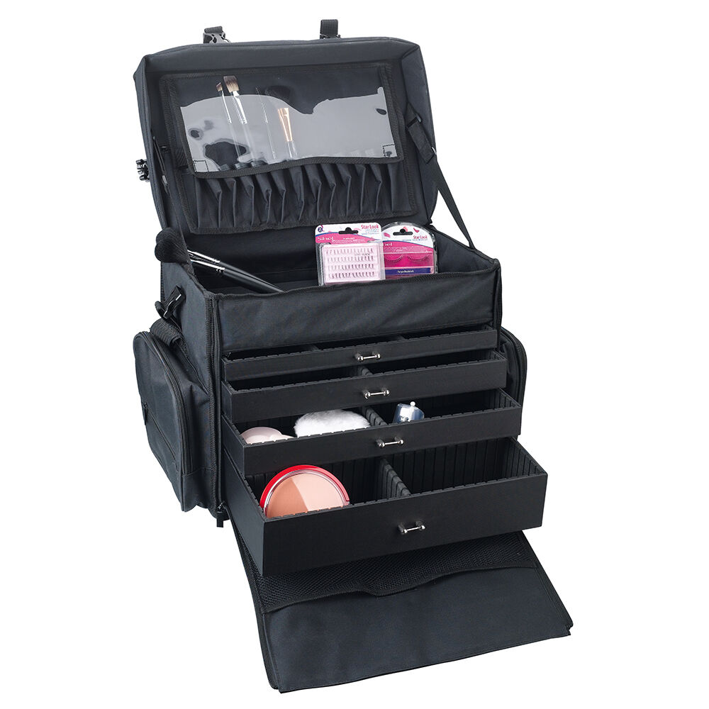 Twofold Sac à Dos Maquillage Professionnel Noir - Organisateur Voyage Pour Maquilleurs