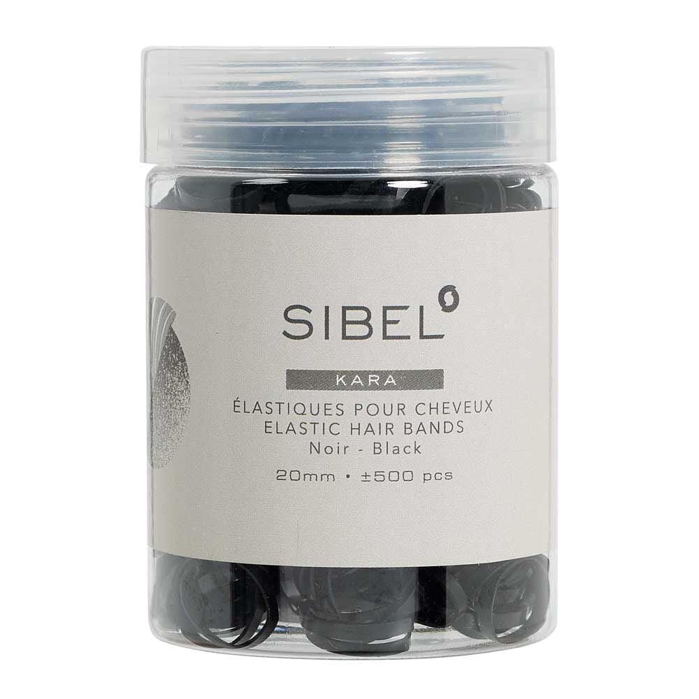 Sibel Micro-Braid élastiques pour cheveux 20mm, noir