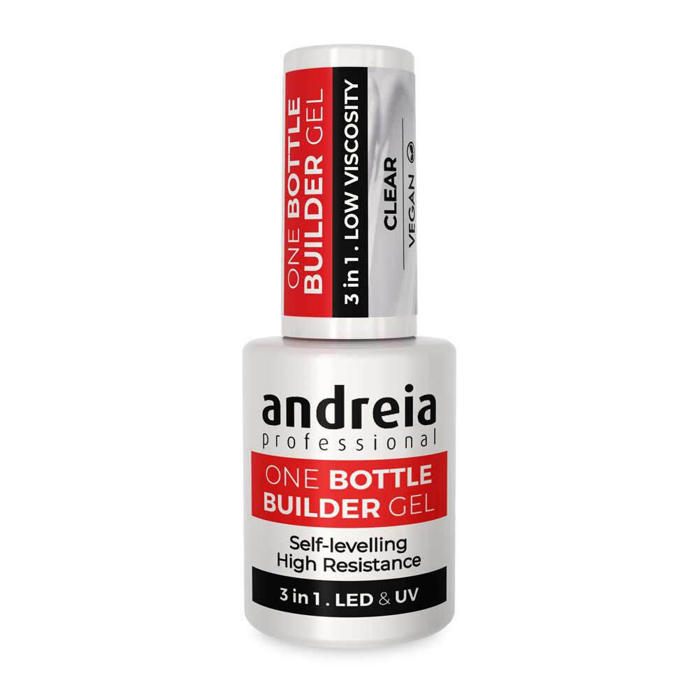 Andreia Professional One Bottle Builder Gel 3 In 1 - 3 In 1 Bouwgel Lage Viscositeit - Transparant 14ml Andreia Professional One Bottle Builder Gel 3 In 1 - 3 In 1 Bouwgel Lage Viscositeit - Transparant 14ml