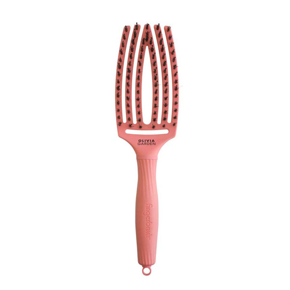 Olivia Garden Fingerbrush Care I'm Perfection Iconic Zwijnenhaar en Nylon Stralende Perzik