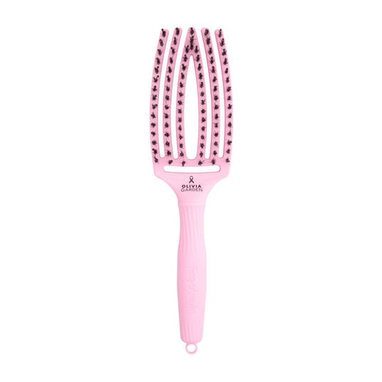 Olivia Garden Fingerbrush Think Pink Boar & Nylon Paper Blush Brush