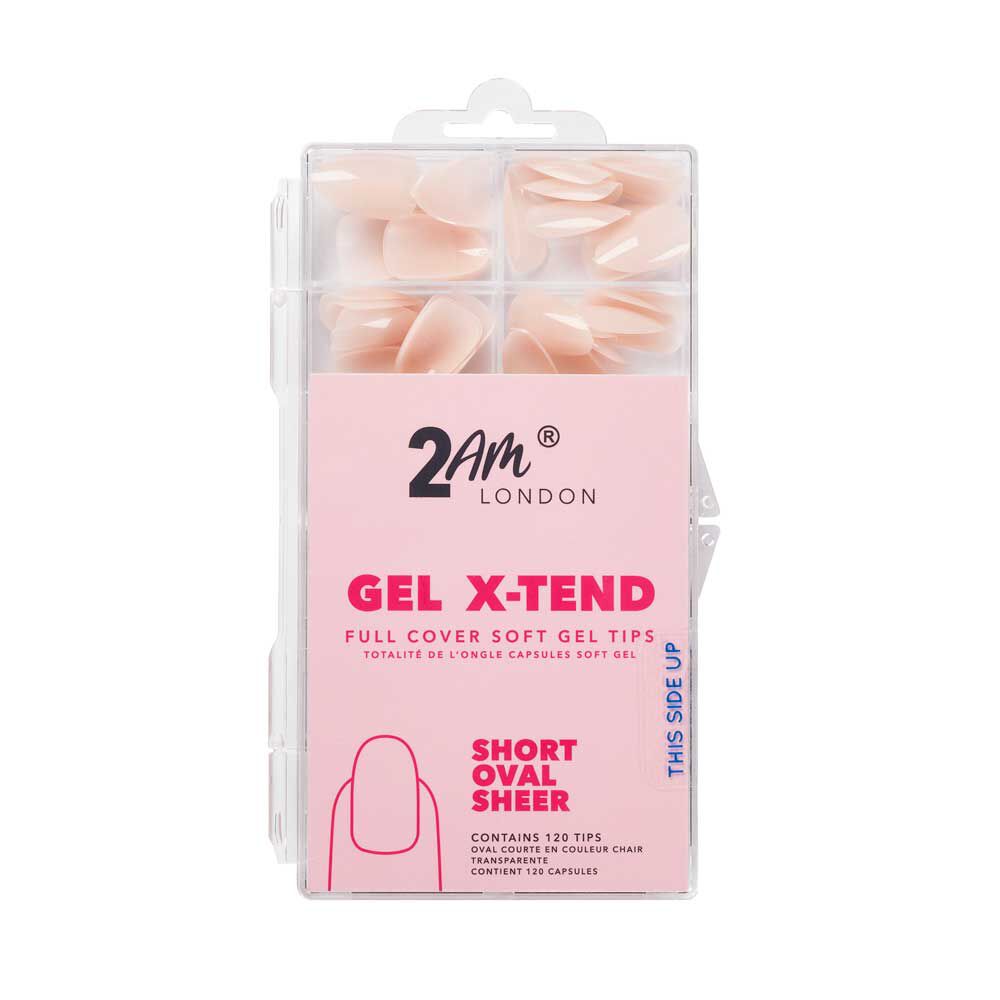 2AM London Soft Gel Tips - Short Oval Sheer 120 PK