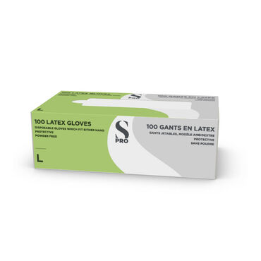 S-Pro Gants en Latex Powderfree L 100pcs S-Pro Gants en Latex Powderfree L 100pcs