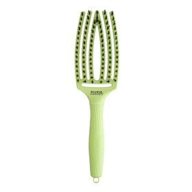 Olivia Garden Fingerbrush Care Dolce Vita Iconic Zwijnenhaar en Nylon Pistachegroen
