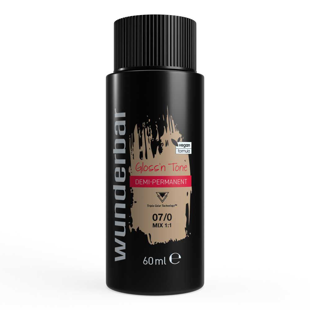Wunderbar Gloss'n Tone Demi-Permanente Vloeibare Haarkleur 07/0 Middenblond 60ml
