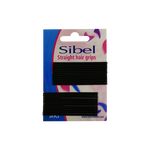 Sibel Straight Rechte Haarklemmen 70mm Zwart 24 Stk.