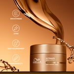 Wella Professionals Ultimate Smooth, Masque nourrissant pour cheveux secs, ternes ou frisés, 75ml
