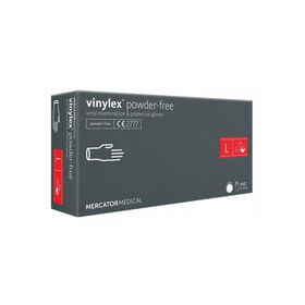 Mercator Gants d'examen en vinyle non-st&eacute;rile vinylex sans poudre Grand 100 pi&egrave;ces