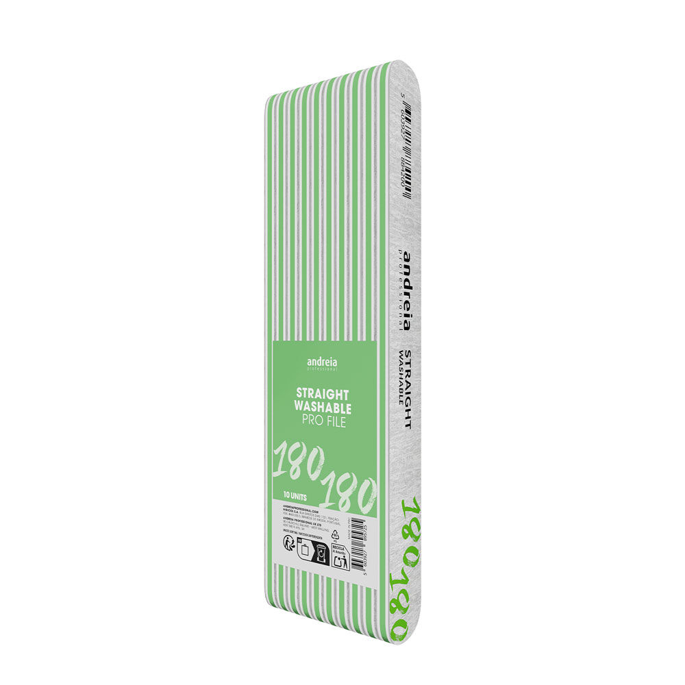 Andreia Professional Straight Washable Pro File 180/180 10 pi&egrave;ces