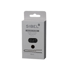 Sibel &Eacute;pingles En M&eacute;tal Ondul&eacute;es 60mm Noir 50pcs