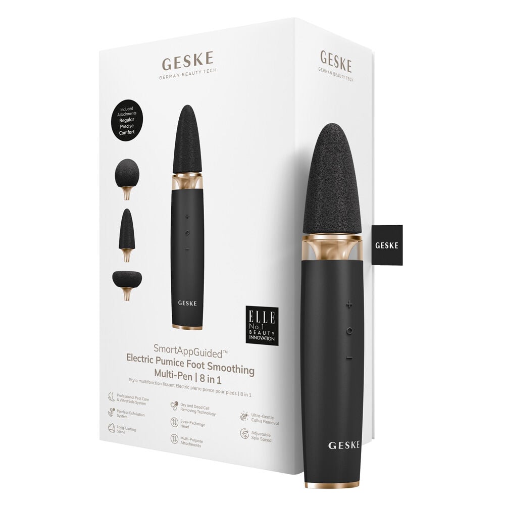Geske Electric Pumice Foot Smoothing Multi-Pen 8 in 1 - Elektrische Puimsteen Voet Verzorgings Pen 8 in 1 Grijs