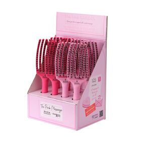 Olivia Garden Fingerbrush Think Pink Boar & Nylon Display 8pcs