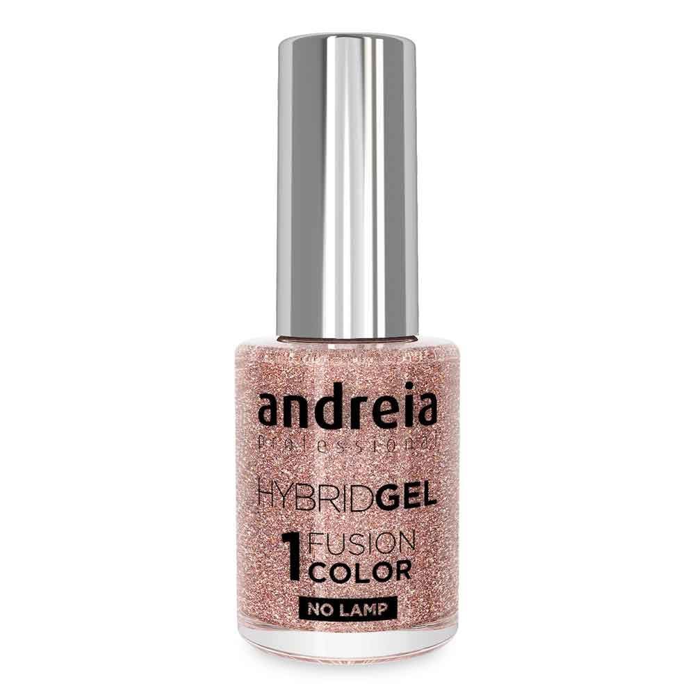 Andreia Professional Hybrid-Fusion Color Gel Vernis à ongles- I Do!-ID1 Rose avec des paillettes argentées et dorées. 10.5ml