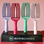 Olivia Garden Fingerbrush Care Iconic Boar&Nylon Hot Pink