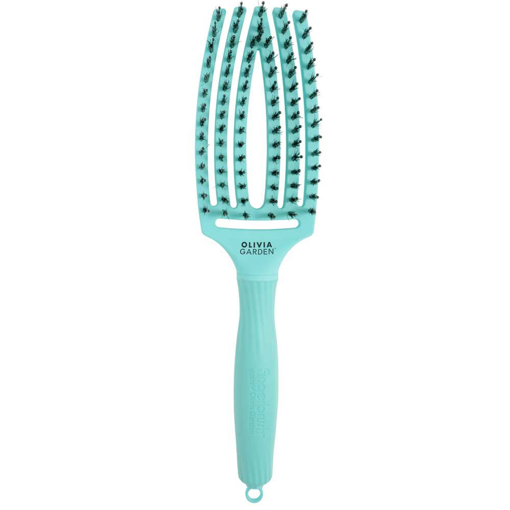 Olivia Garden Fingerbrush Iconique Sanglier et Nylon Rose Menthe
