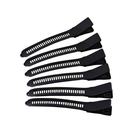 Cricket Clips Super Grip Black 6pcs