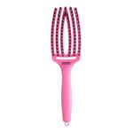 Olivia Garden Fingerbrush Care Dolce Vita Iconic Zwijnenhaar en Nylon Roze Granita