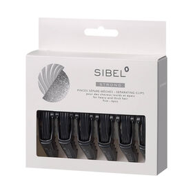 Sibel Pinces Sépare-Mèches Forte 9cm Noir x6