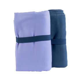 S-PRO Serviettes Lilas & Bleu Marine x2