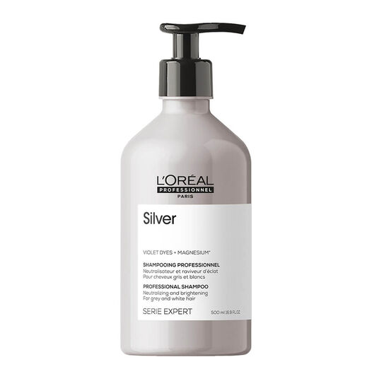L'Or&eacute;al Professionnel S&eacute;rie Expert Silver Shampoo voor Grijs, wit of Lichtblond Haar 500ml
