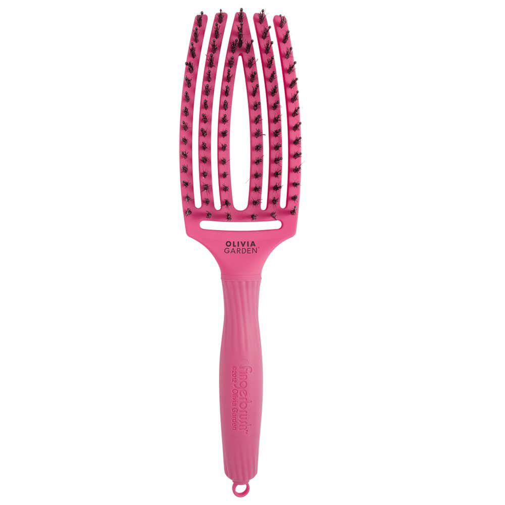 Olivia Garden Fingerbrush Icoon Zwijn & Nylon Warm Roze