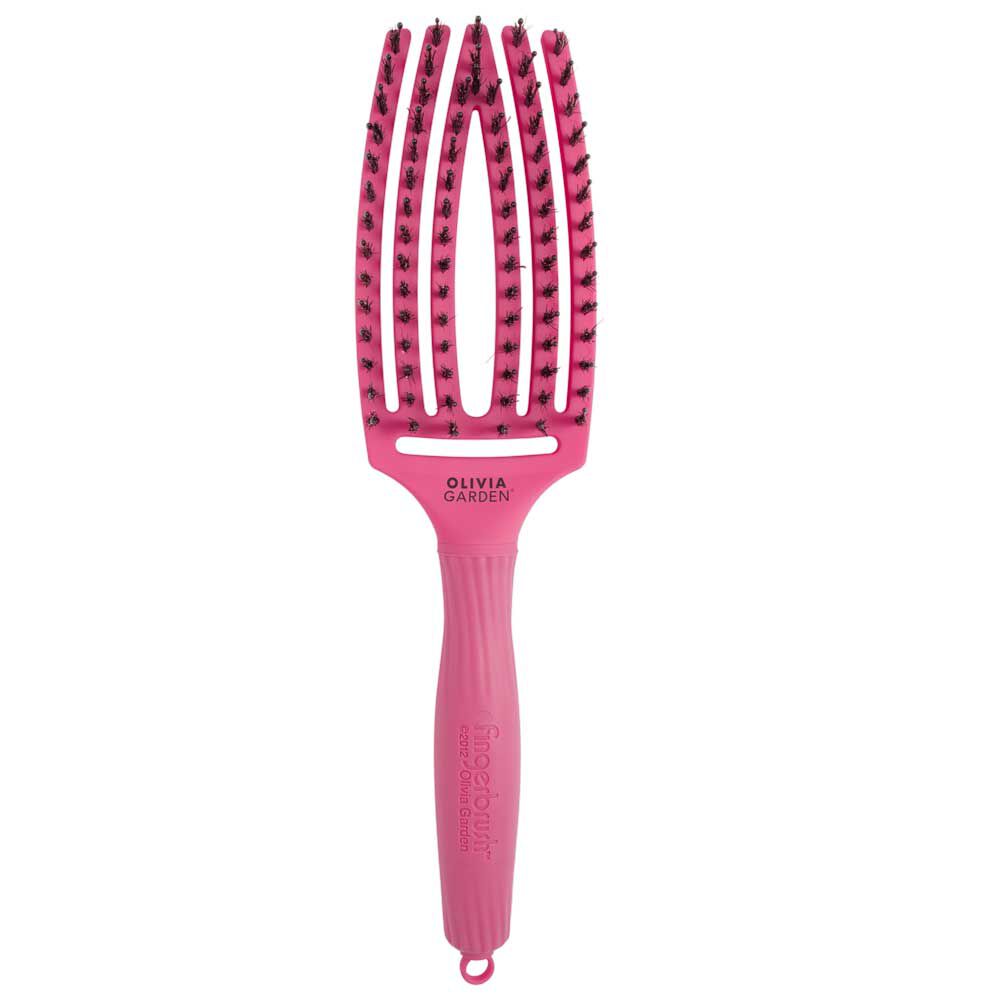 Olivia Garden Fingerbrush Care Iconic Boar&Nylon Hot Pink