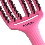 Olivia Garden Fingerbrush Care Dolce Vita Iconic Zwijnenhaar en Nylon Roze Granita