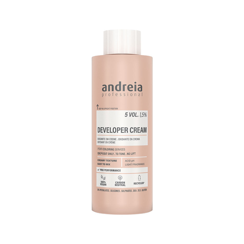 Andreia Professional Developer Cream - Vegan Hydrogen Peroxide 5V 1,5% 150ml Andreia Professional Developer Cream - Vegan Hydrogen Peroxide 5V 1,5% 150ml
