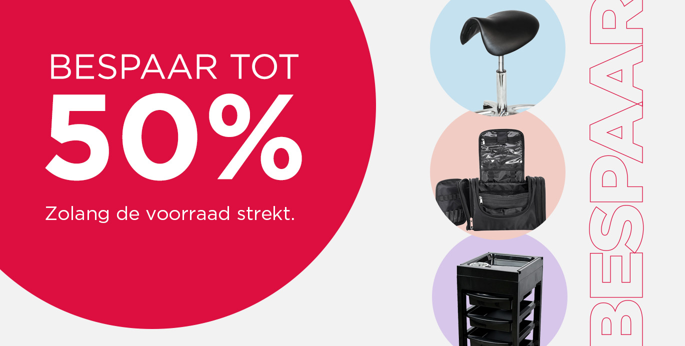 Salonuitrusting: tot -50%