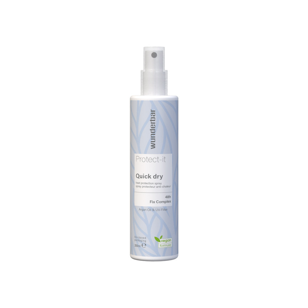 Wunderbar Vegan Quick Dry Heat Protect Spray