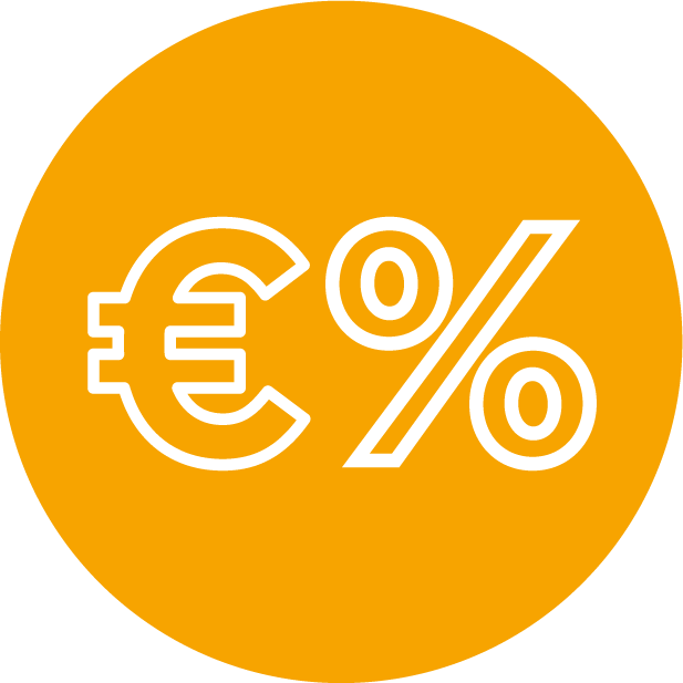 euro valuta teken icoon