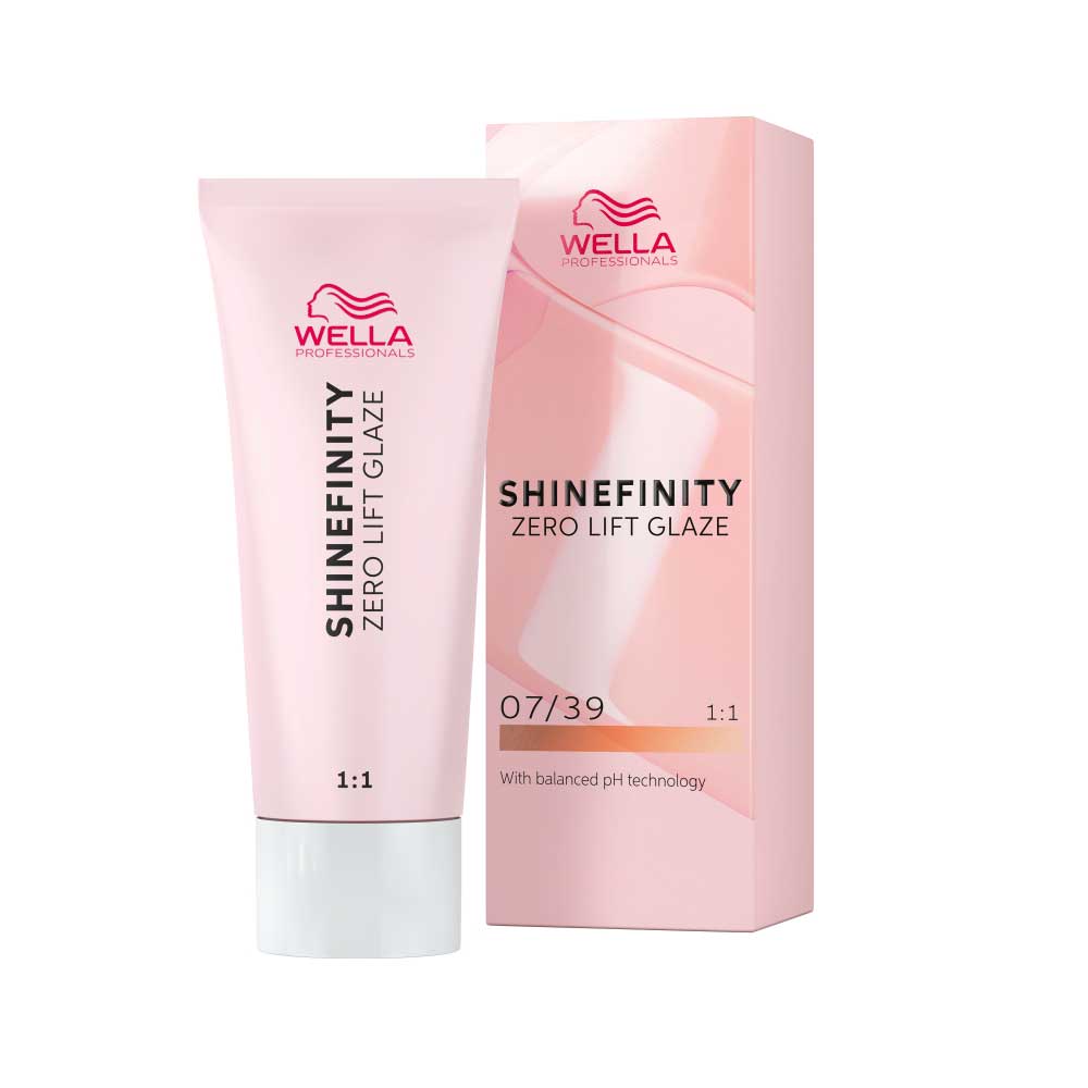 Wella Professionals Shinefinity Zero Lift Glaze Demi-permanente Haarkleuring 07/39 Middenblond Goud-Rokerig In 07/39 Medium Smoky Golden Blonde, 60ml